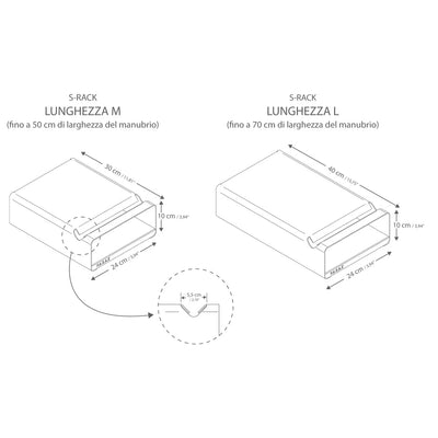 Appendibici parete Parax S-Rack L - Bianco