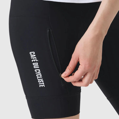 Pantaloncini donna Cafe du Cycliste Elsa - Nero