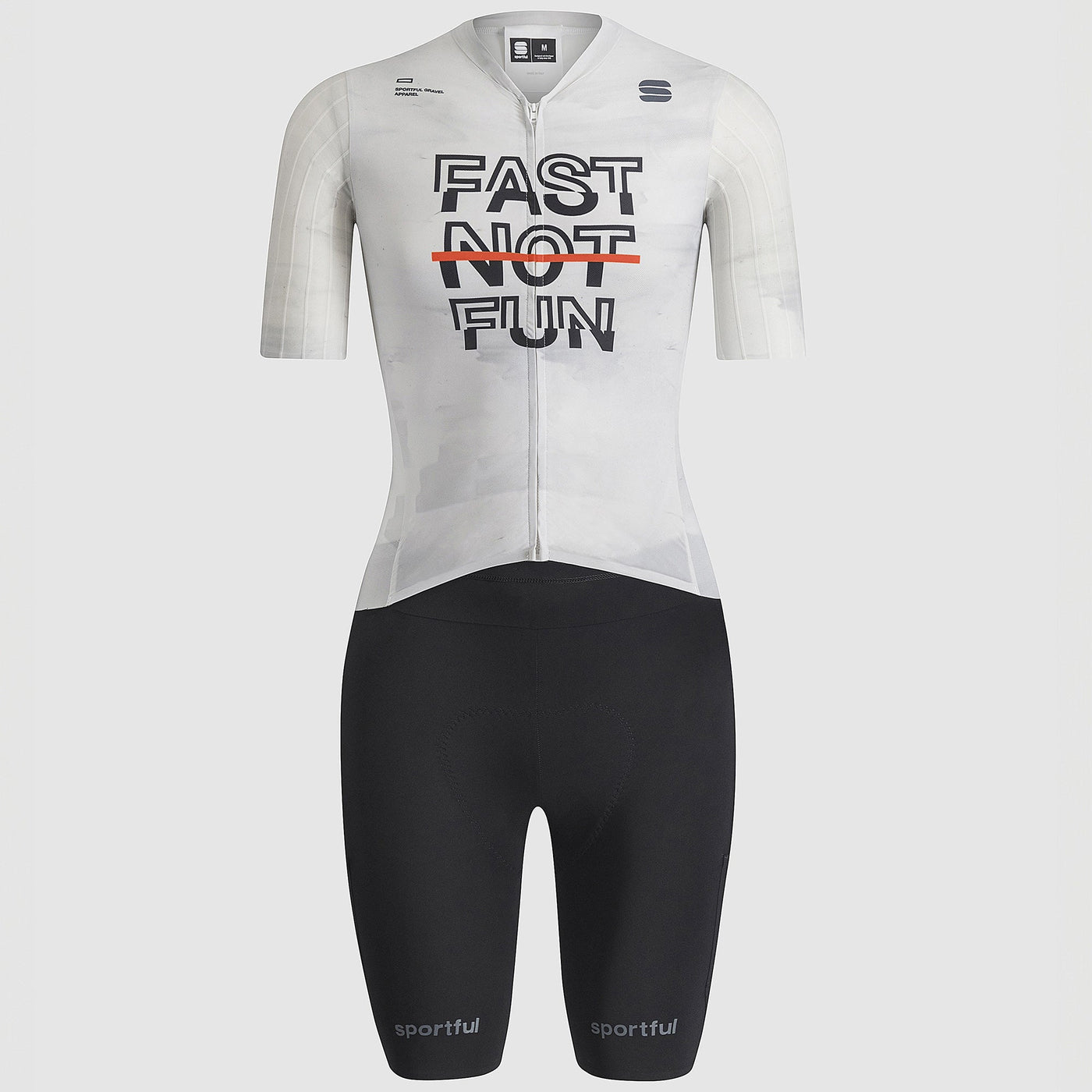 Body donna Sportful Fast Not Fun - Bianco