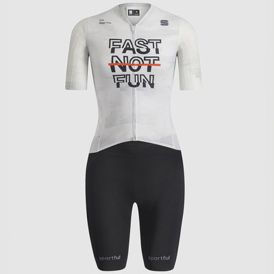 Body donna Sportful Fast Not Fun - Bianco