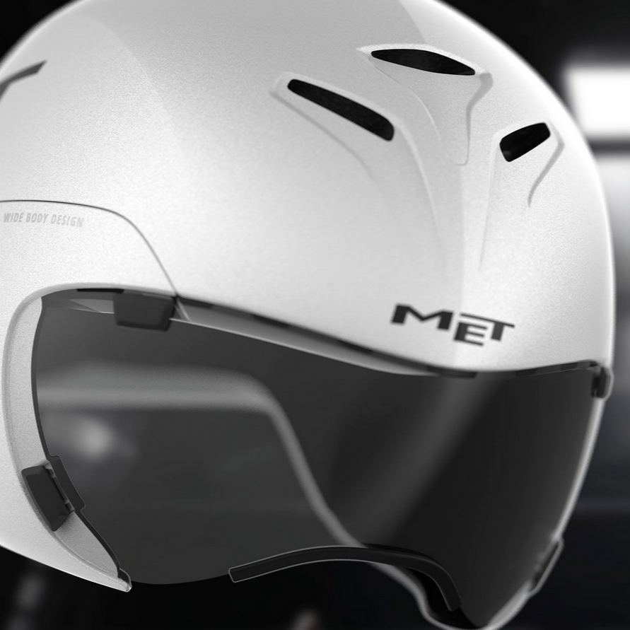 Casco Met Drone Wide Body 2 - Bianco