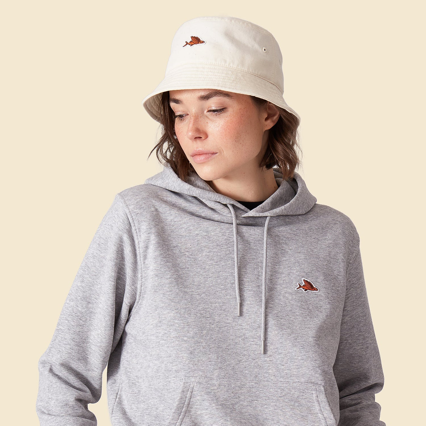 Cappellino Cafe du Cycliste Bucket - Bianco