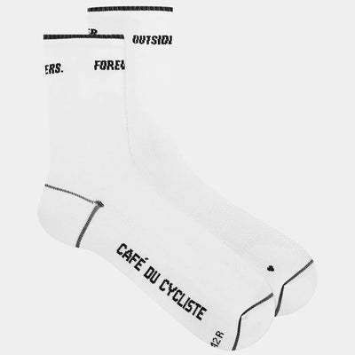 Calze Cafe du Cycliste Motto - Bianco