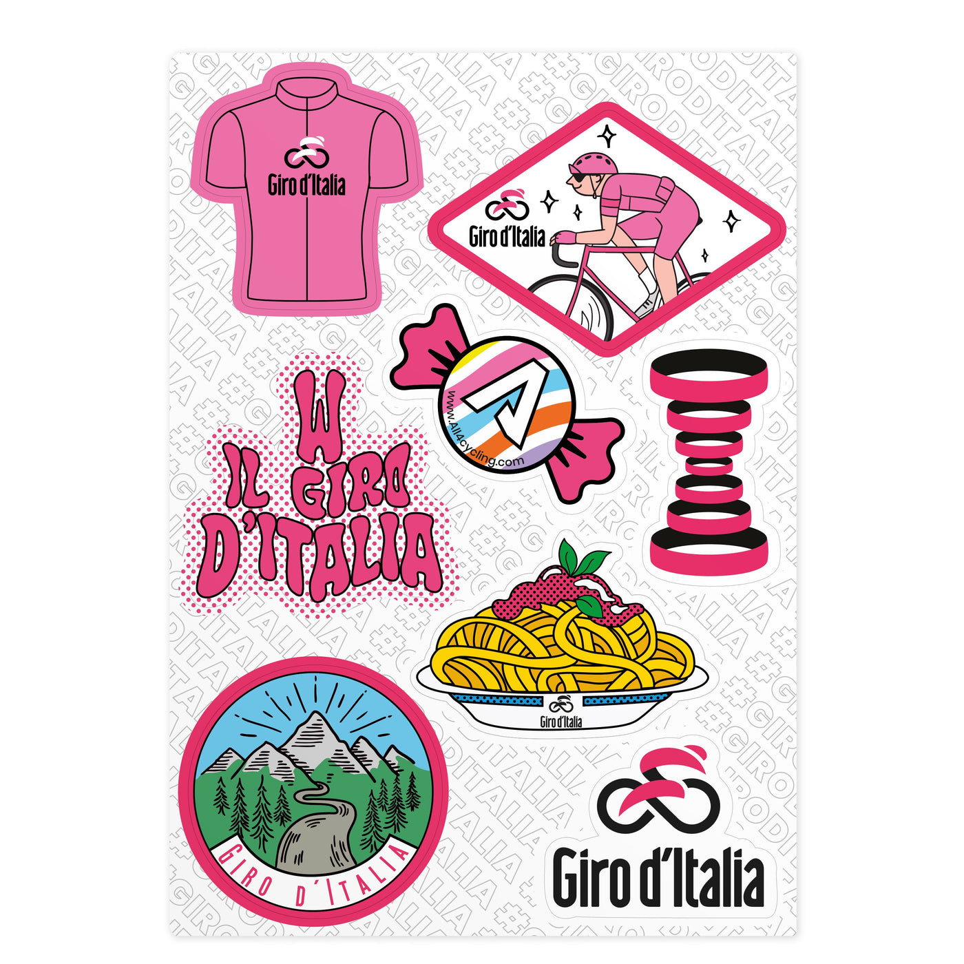 Set Adesivi Giro d’Italia 2025