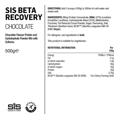 SiS Beta Fuel Recovery 500 gr - Cioccolato