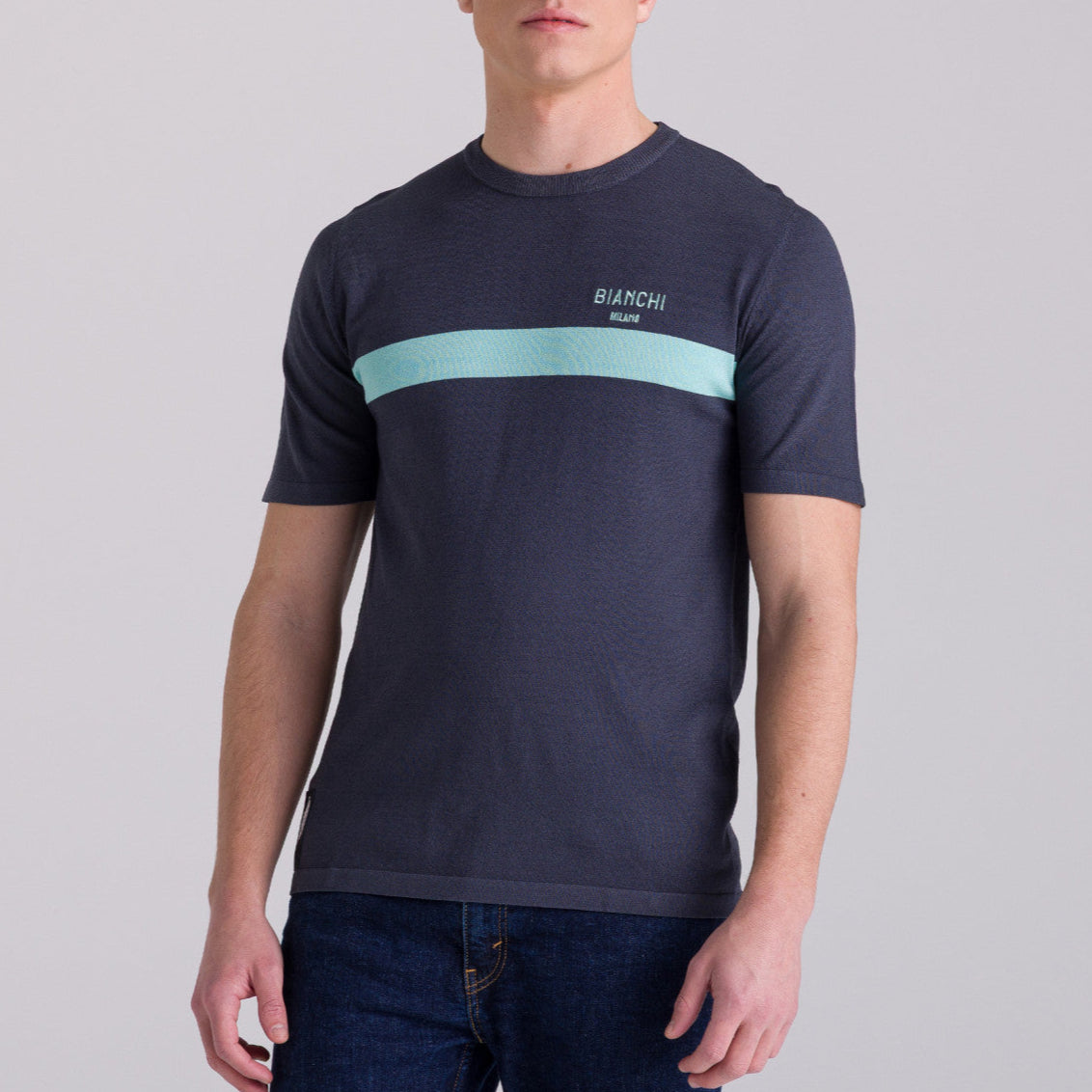 T-Shirt Bianchi Milano Classic - Grigio