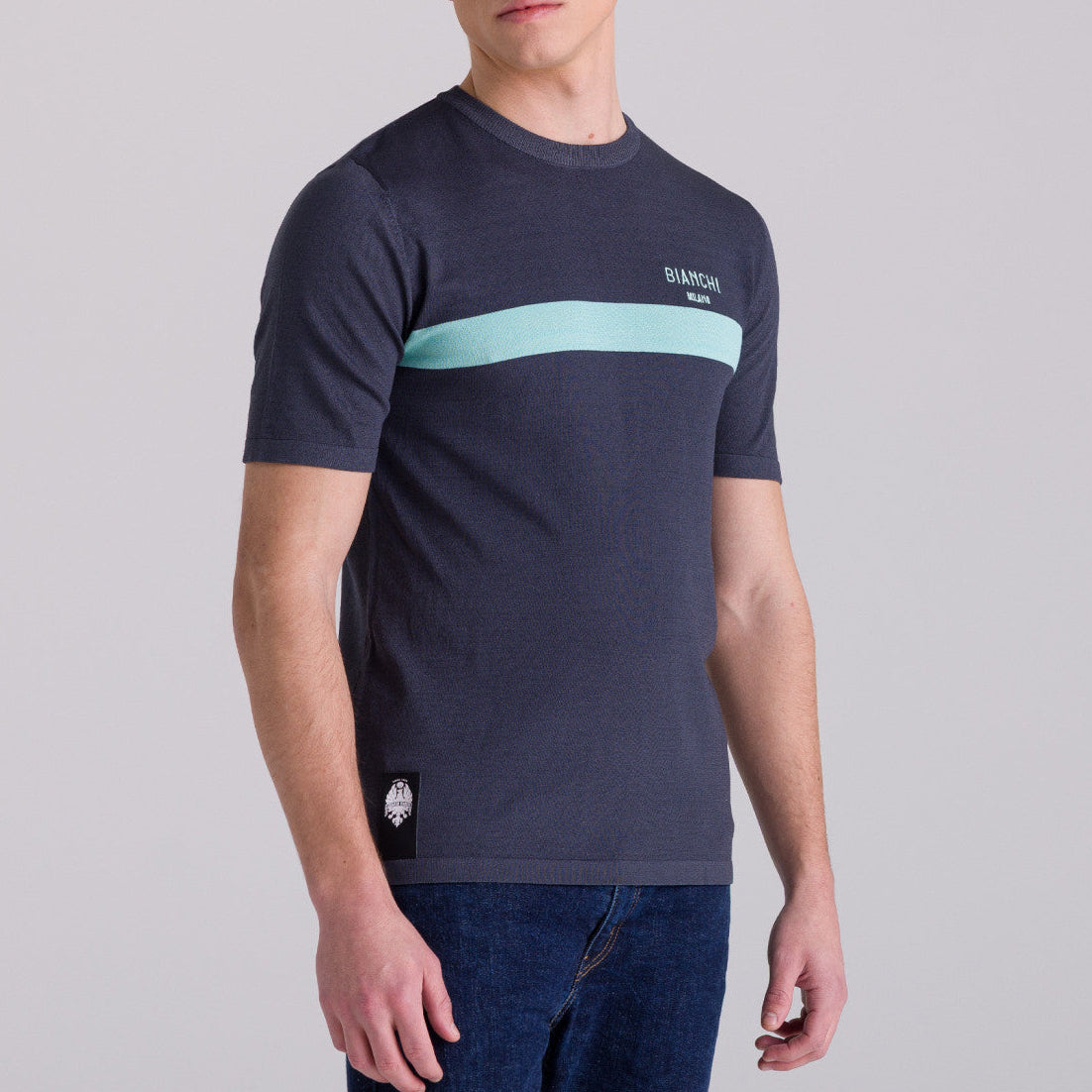 T-Shirt Bianchi Milano Classic - Grigio