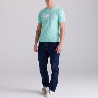 T-Shirt Bianchi Milano Fan - Celeste