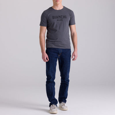 T-Shirt Bianchi Milano Fan - Grigio