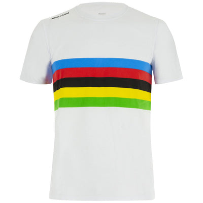 T-Shirt Santini UCI Campione del Mondo Iride - Bianco