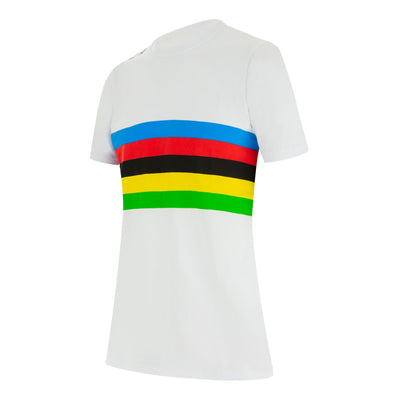 T-Shirt Santini donna UCI Campione del Mondo Iride - Bianco