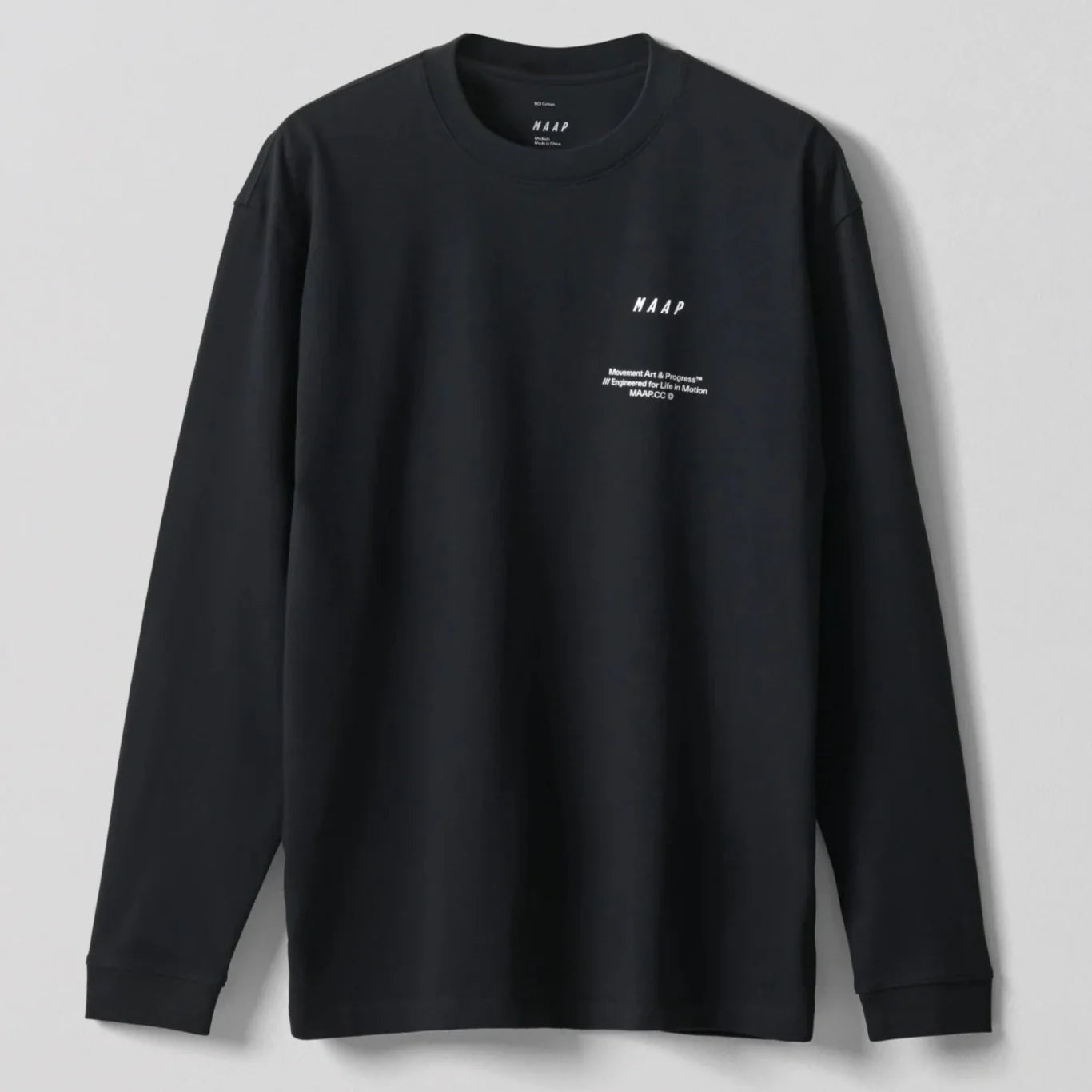 T-Shirt maniche lunghe Maap Essentials Print - Nero