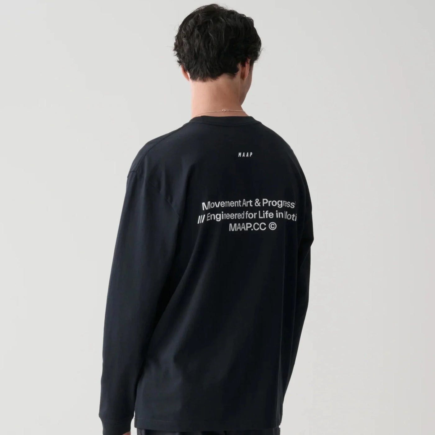 T-Shirt maniche lunghe Maap Essentials Print - Nero