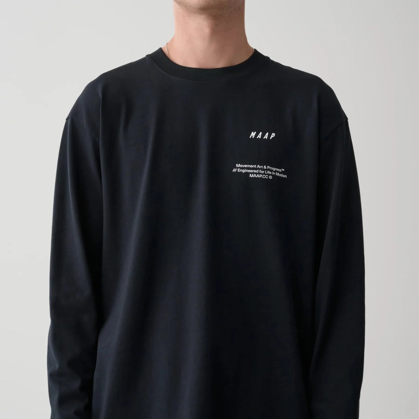 T-Shirt maniche lunghe Maap Essentials Print - Nero