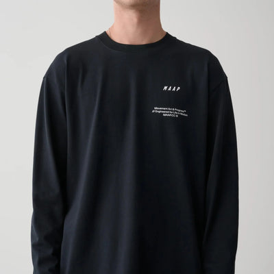 T-Shirt maniche lunghe Maap Essentials Print - Nero