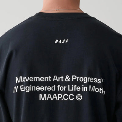 T-Shirt maniche lunghe Maap Essentials Print - Nero