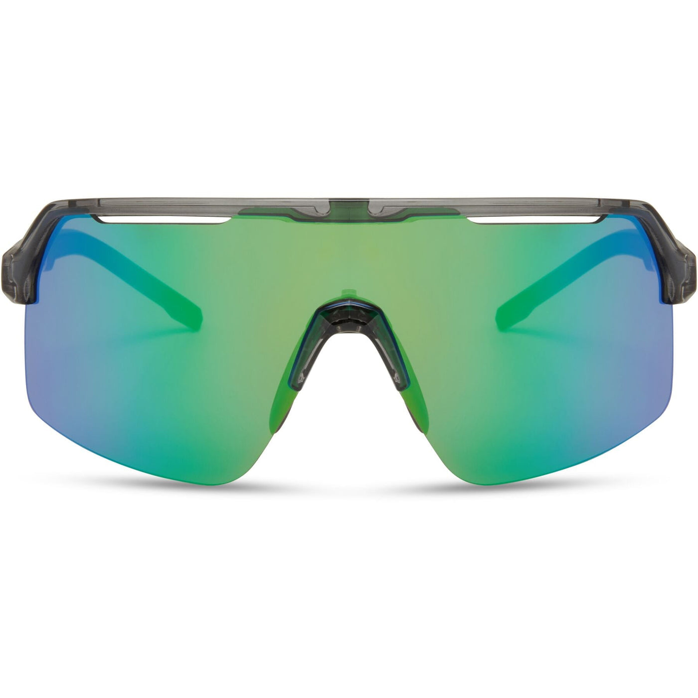 Crypto Air Crystal Smoke Sunglasses - Green Mirror Lens