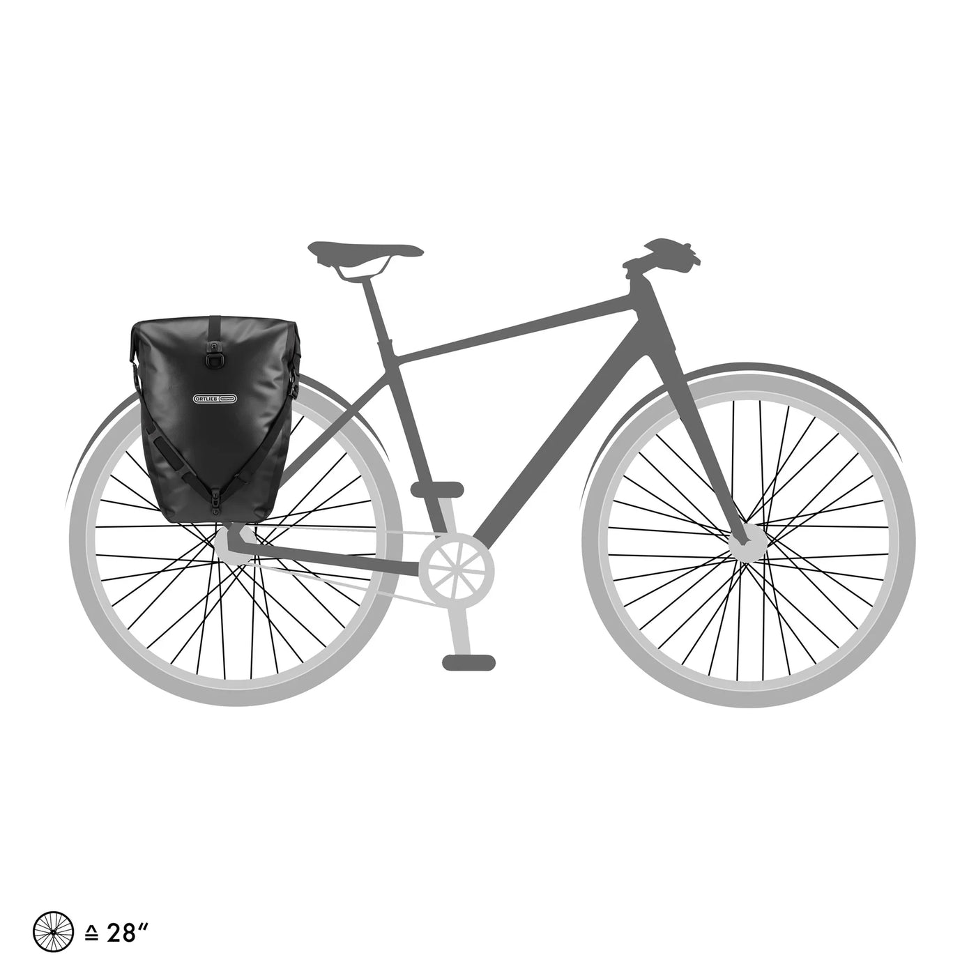 Coppia borse posteriori Ortlieb Back-Roller - Grigio